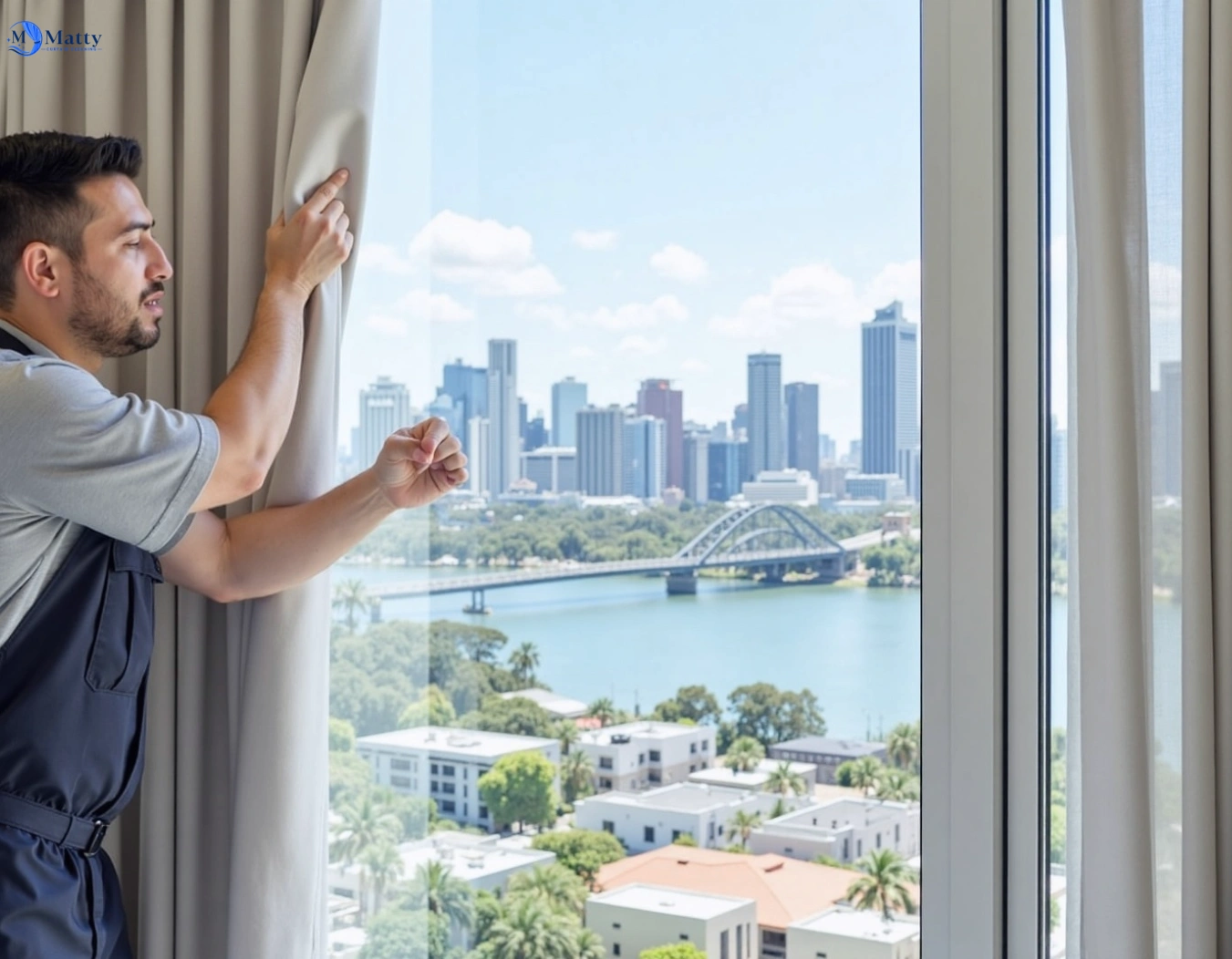 Professional curtain steam cleaning service peakhurst-heights-nsw QLD by Matty Curtain Cleaning